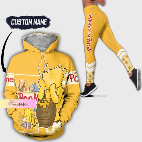 Pooh Hoodie, Custom Pooh Bear Hoodie, Disney Pooh Legging, Winnie The Pooh Hoodie, Cute Cartoon Hoodie