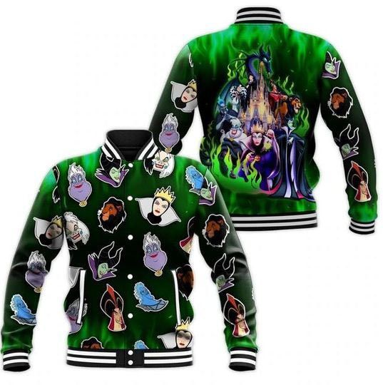 Disney Villains Baseball Jacket, magic kingdom jacket, Disney Villains Coats