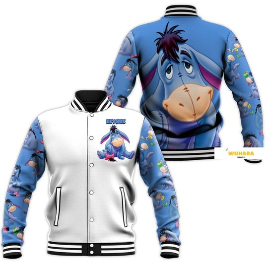 Eeyore Baseball Jacket, Disney Eeyore Jacket, Cute Eeyore Jacket, Disney Family Jacket