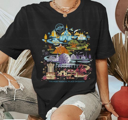 Disney Magical Place On Earth Shirt, Vintage Disney Epcot Shirt