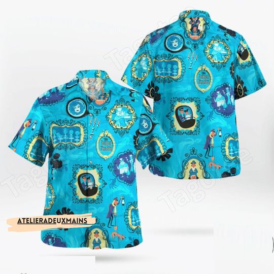 Disney Parks Shag Haunted Mansion Halloween Aloha Hawaii Shirt