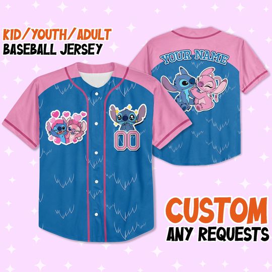 Discover Custom Lilo and Stitch Angel and Stitch Jersey, Disney Jersey