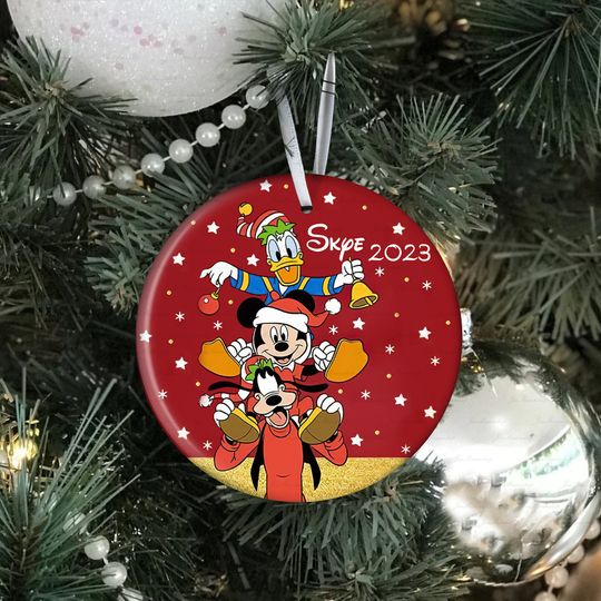 Personalized Disney Christmas Ornament, Mickey and Friends Ornament