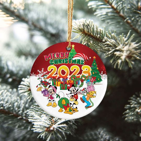 Mickey Friends Christmas Ornament, Disneyland Ornament, Disney Castle Ornament