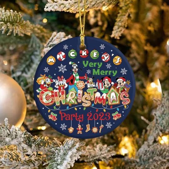 Custom Name Family Christmas Ornament, Disney Christmas Ornament, Holiday Christmas