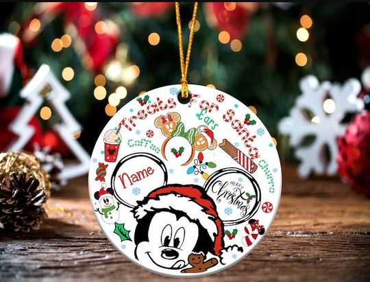 Mickey Ornament Christmas, Disney Ornament Christmas Ornament, Disneyland Christmas