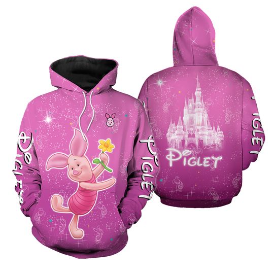 Piglet Hoodie, Disney 3D Printed Hoodie