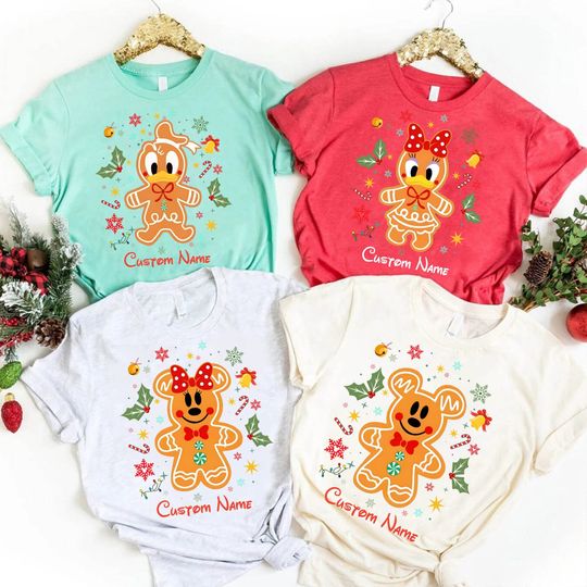 Disney Christmas Shirt, Disney Gingerbread, Mickey Gingerbread Shirt, Minnie Gingerbread, Stitch Gingerbread