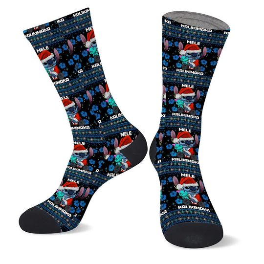 Disney Stitch Christmas Stocking, Stitch And Angel Christmas Stoc