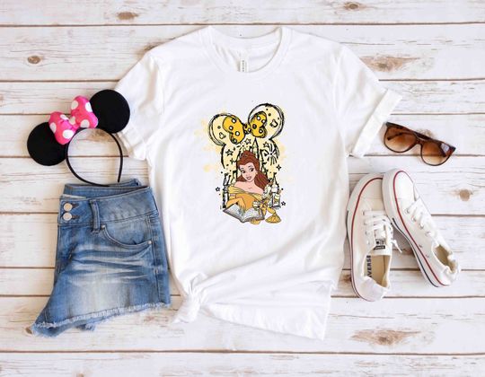 Discover Disney Princess Belle Shirt, Belle Disney Castle Shirt