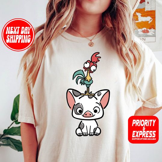 Moana Shirt, Hei Hei and Pua Shirt, Disney Shirt, Disneyland Shirt, Disney World Shirt