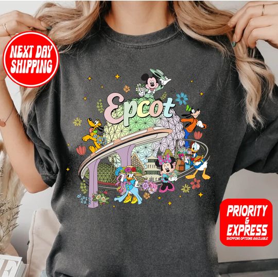 Vintage Epcot 1982 Shirt and Sweatshirt, Disney Epcot Shirt, Mickey And Friends