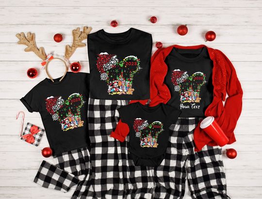 Personalized Disney Mickey And Friends Merry Christmas T-Shirt