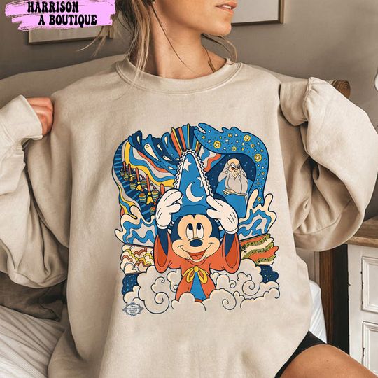 Disney Mickey Magic Sweatshirt, Fantasia Sorcerer Mickey Sweatshirt