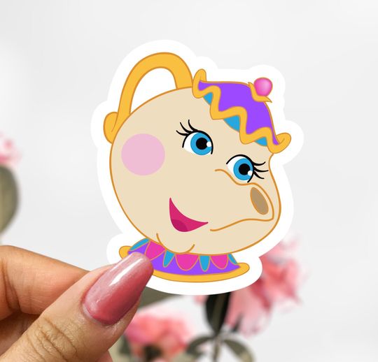 Disney Mrs. Potts Sticker, Beauty and the Beast Sticker,