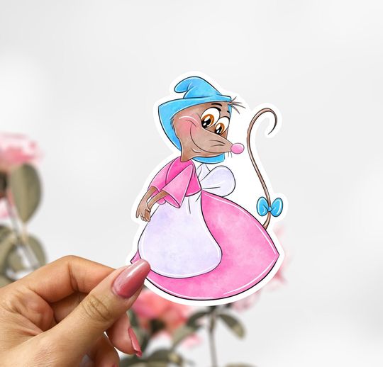 Cinderellas Mice Sticker, Disney Mouse Sticker, Cinde Sticker