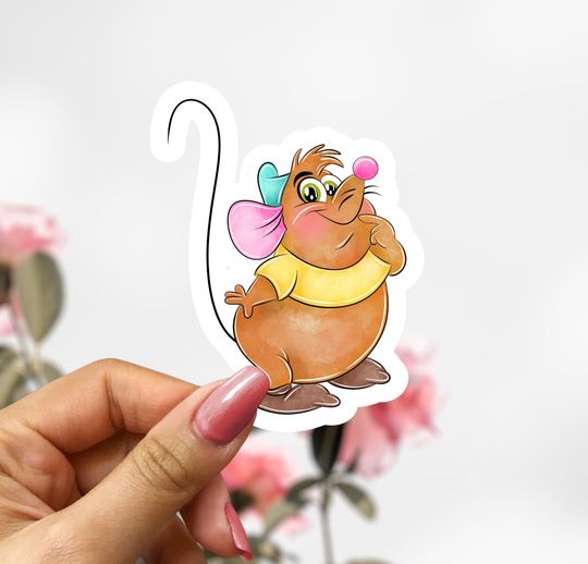 Cinderellas Mice Sticker, Disney Mouse Sticker, Cinde Sticker