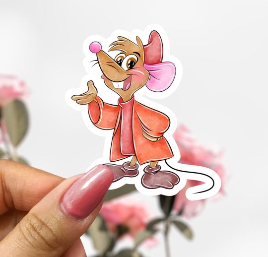 Cinderellas Mice Sticker, Disney Mouse Sticker, Cinde Sticker