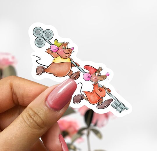 Cinderellas Mice Sticker, Disney Mouse Sticker, Cinde Sticker