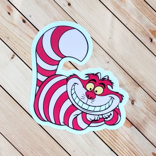 Cheshire Cat Sticker, Disney Cheshire Cat Sticker Decal