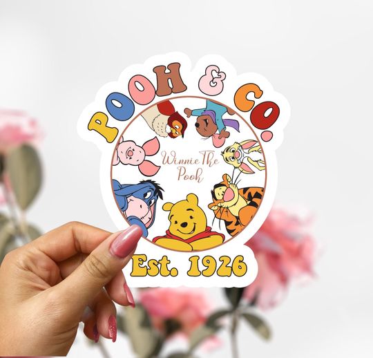 Winnie the Pooh & Co Sticker, Disney Pooh and Friends Sticker Decal