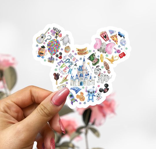Magic Kingdom Mouse Ears Sticker,Best Day Ever Sticker Sticker, Never Grow Up, Stitch Disney Sticker Decal