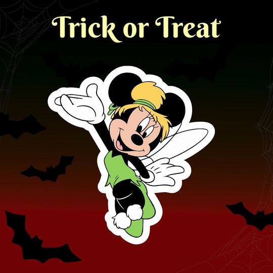 Cute Halloween Minnie Mouse Sticker, Minnie Disney Decal