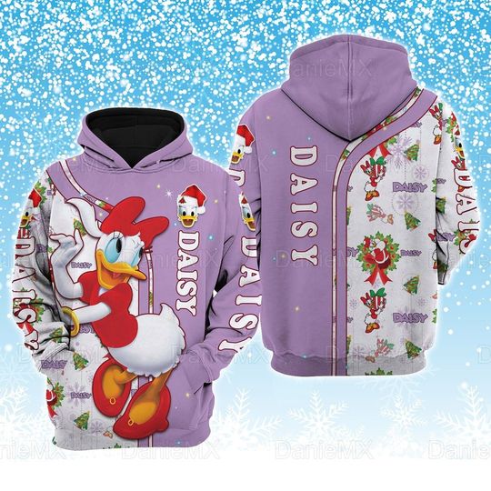 Daisy Duck Hoodie, Disney Daisy Duck Shirt, Disney Daisy 3D Hoodie