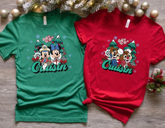 Disney Christmas Cruisin Shirt, Disney Cruises Shirt, Mickey and Friends Christmas Cruise