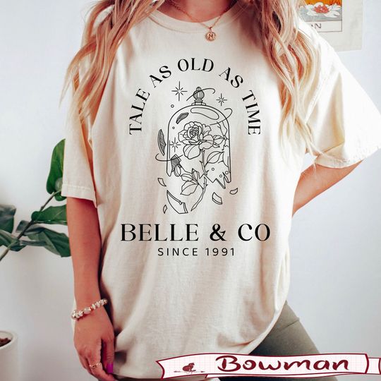 BM Vintage 90s Disney Tale as Old as Time  Shirt, Disney Belle