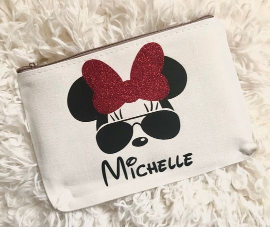 Minnie Mouse Makeup Bag, Small Minnie Bag, Disney Bag