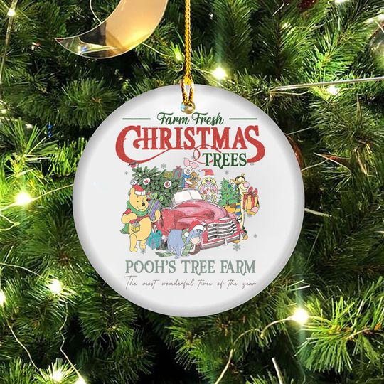 Vintage Disney Farm Fresh Ornament, Winnie The Pooh Christmas