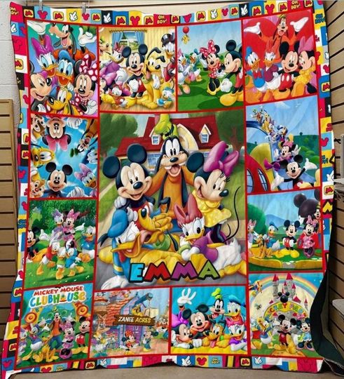 Mickey And Friends Blanket, Disney Blanket, Mickey Mouse Blanket, Disney Baby Blanket, Blanket for Kids
