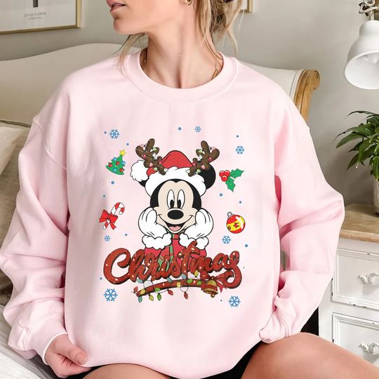 Disney Christmas Sweatshirt, Mickey And Friends Christmas, Xmas Disneyland Gift