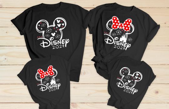 Matching Family Shirts Black Disney 2024 Head Holiday Travel Matching Shirt