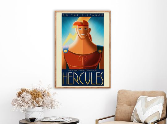 Vintage Disneyland Hercules Attraction Poster
