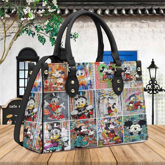 Mickey And Friends Disney Leather HandBag