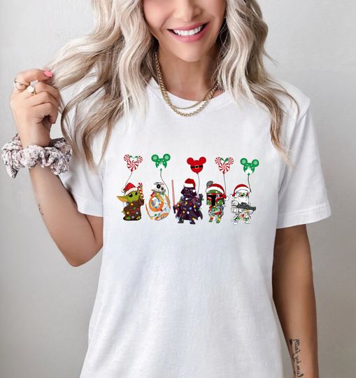 Discover Star Wars Christmas Shirt, Disney Baby Yoda Christmas Shirt