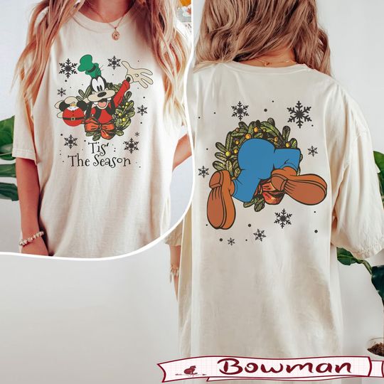 Goofy Disney Christmas T-Shirt, Christmas Double Sided T-Shirt