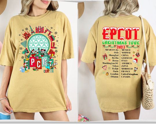 Mickey and Friends Disney Christmas T-Shirt, Christmas Double Sided T-Shirt