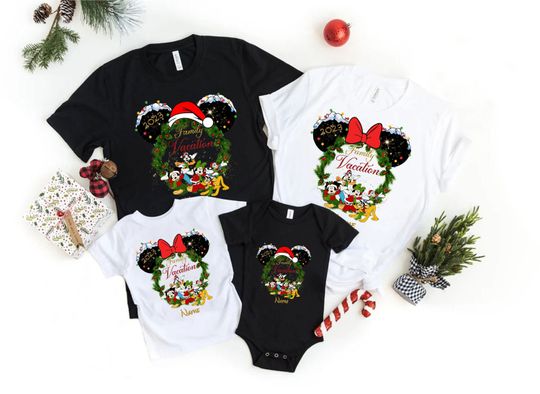 Personalized Disney Family Christmas Shirt, Disney Family Shirt