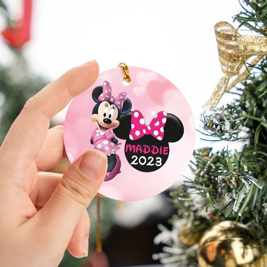 Personalized Minnie Mouse Ornament, Customized Minnie Ornament, 2023 Disney Ornament