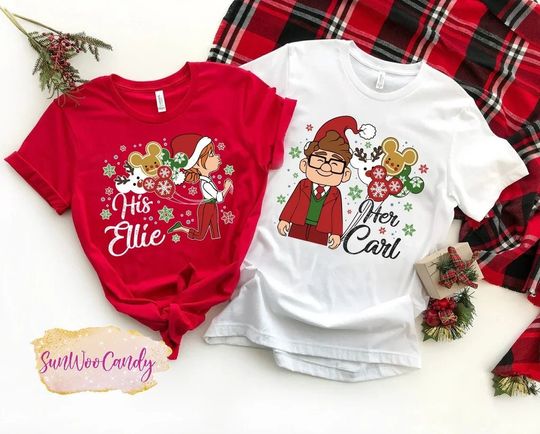 Carl and Ellie Christmas Shirt, Disney Christmas Shirt