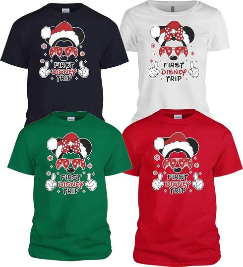 My first Trip to Disney magical kingdom Christmas family vacation tshirts