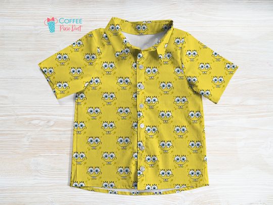 Discover Sponge Print Disney Hawaiian Shirt