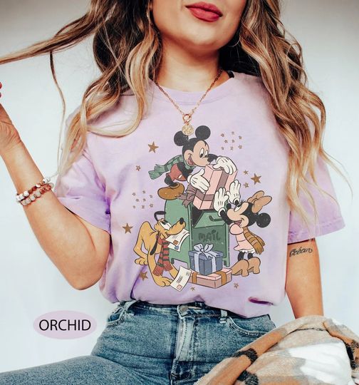 Retro Mickey and Friends Shirt, Christmas Disney shirt, Family Holiday Trip