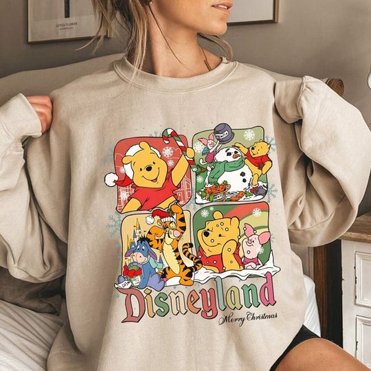 Winnie The Pooh Disneyland Christmas Sweatshirt