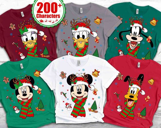 Customized Disney Family Matching Christmas Shirt