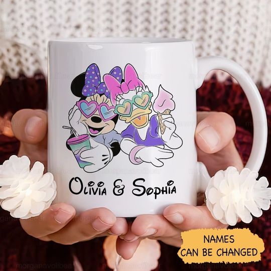 Minnie Mug, Daisy Mug, Disney Character Mug, Minnie Coffee Mug, Daisy Coffee Mug