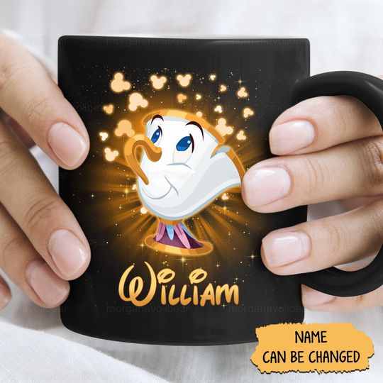 Custom Name Chip Potts Mug, Chip Potts Disney Mug, Chip Potts Mug, Cute Disney Mug